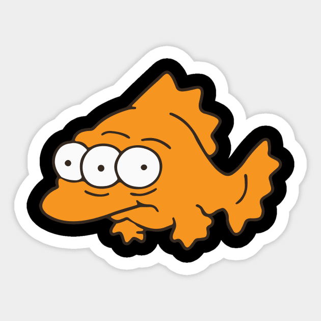 FISH WITH THREE EYES Sticker by Sobchishin